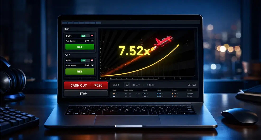 Mostbet Aviator interface with multiplier display and auto-cashout controls