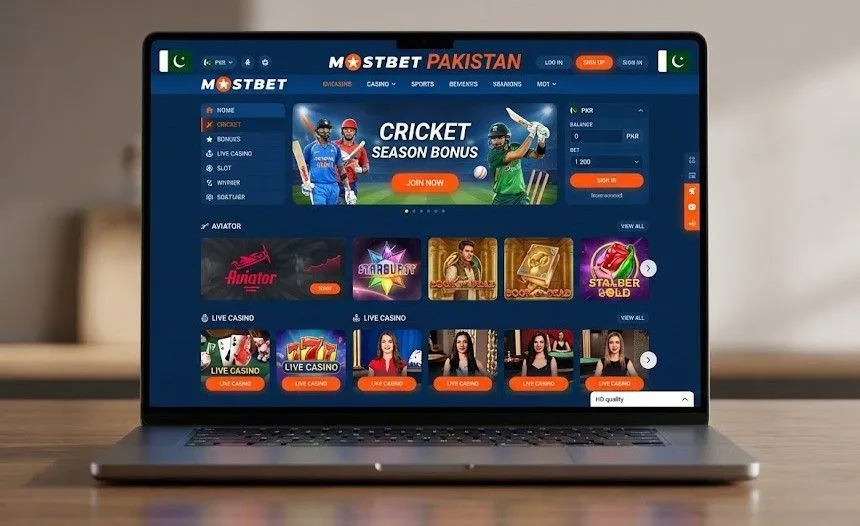 Mostbet Pakistan - Official casino and sports betting platform interface