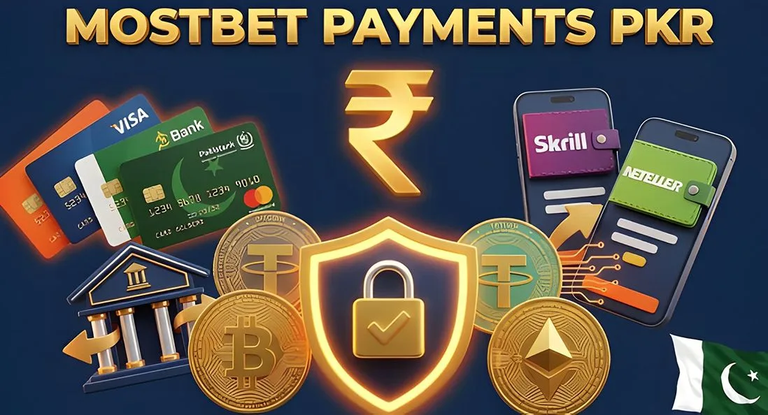 Mostbet payment methods - Deposits and withdrawals in Pakistani Rupees